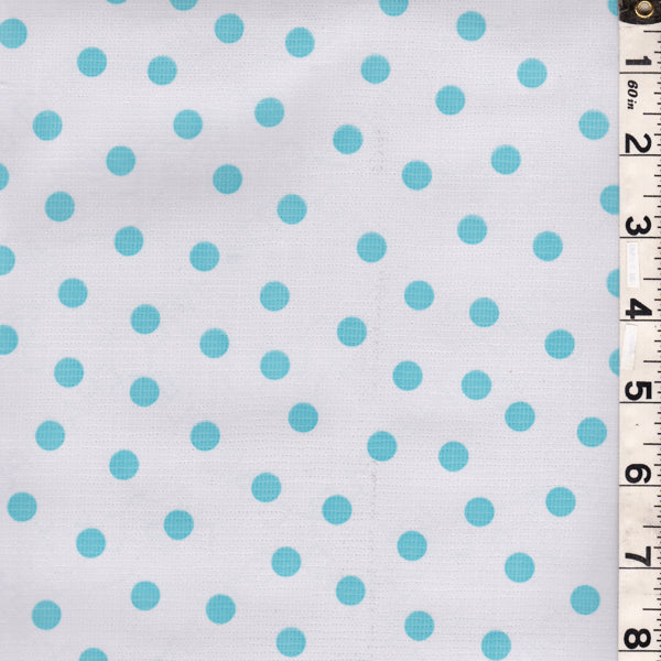 White Dot Oilcloth Fabric - Reorderable