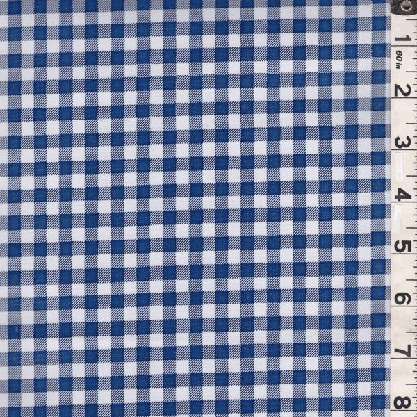 Blue/White Check Oilcloth Fabric - Reorderable