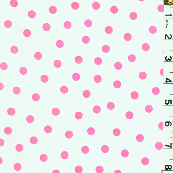 1 1/2 YD PC-Pink Dot Oilcloth Fabric - Reorderable