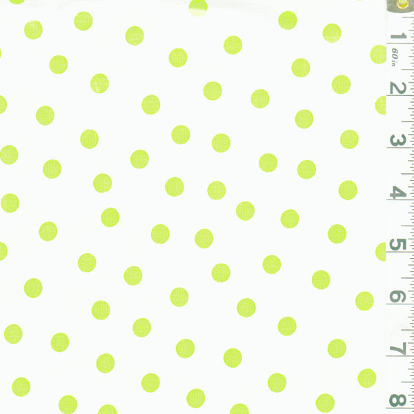 Green Dot Oilcloth Fabric - Reorderable