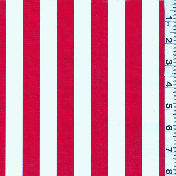 Red/White Oilcloth Fabric - Reorderable