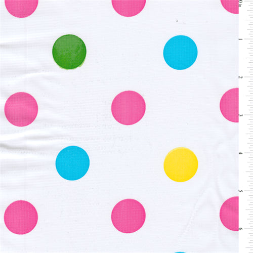 Pink Dot Oilcloth Fabric - Reorderable