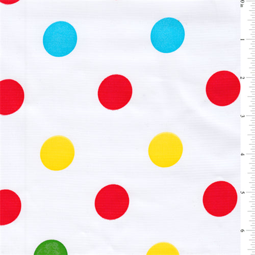 Red Dot Oilcloth Fabric - Reorderable