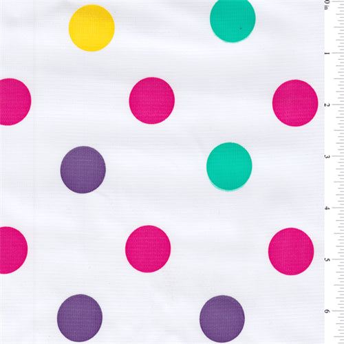Purple Dot Oilcloth Fabric - Reorderable