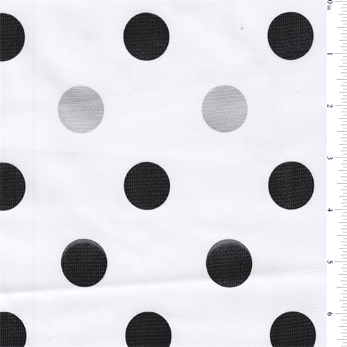 Black Dot Oilcloth Fabric - Reorderable