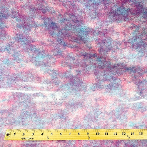 Pink/Blue Tie Dye Oilcloth Fabric - Reorderable