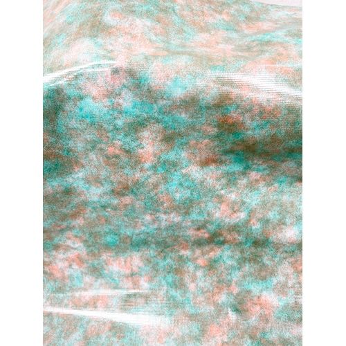 Green/Orange Tie Dye Oilcloth Fabric - Reorderable