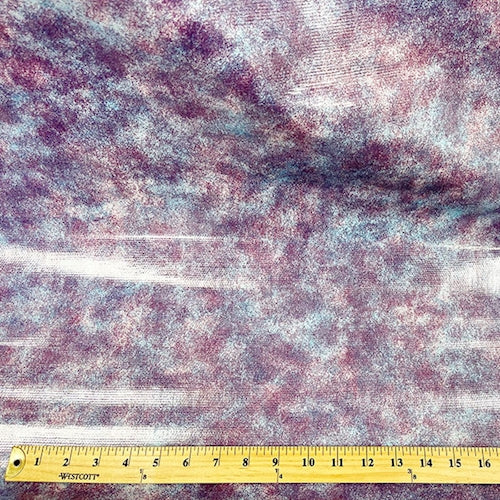 1 YD PC-Blue/Purple Tie Dye Oilcloth Fabric - Reorderable