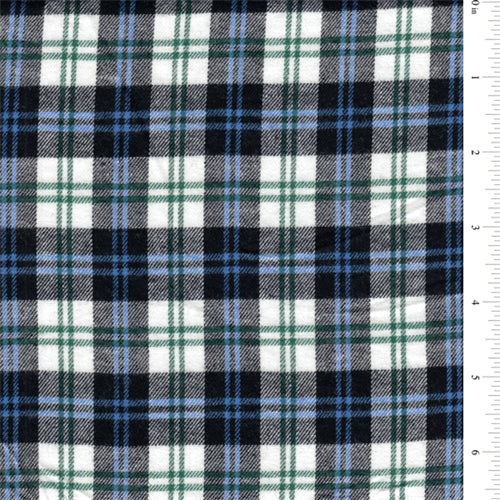 15 YD Bolt-Black Multi Plaid Flannel Fabric