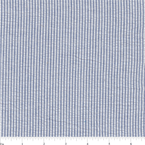 15 YD Royal Blue Stripe Seersucker Fabric