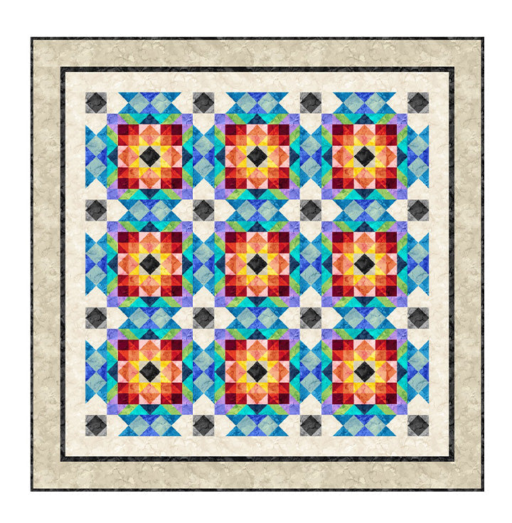 Mirage Chromatic Carp Quilt Pattern