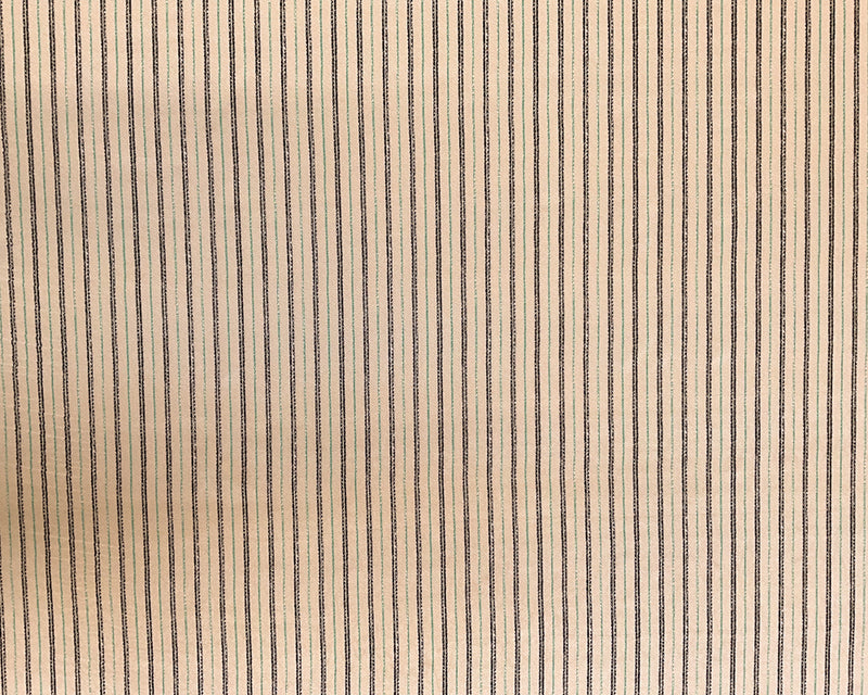 2 1/2 YD PC-Beige-Black-Green Chain Stripe Charmeuse Silk Designer Remnant Fabric