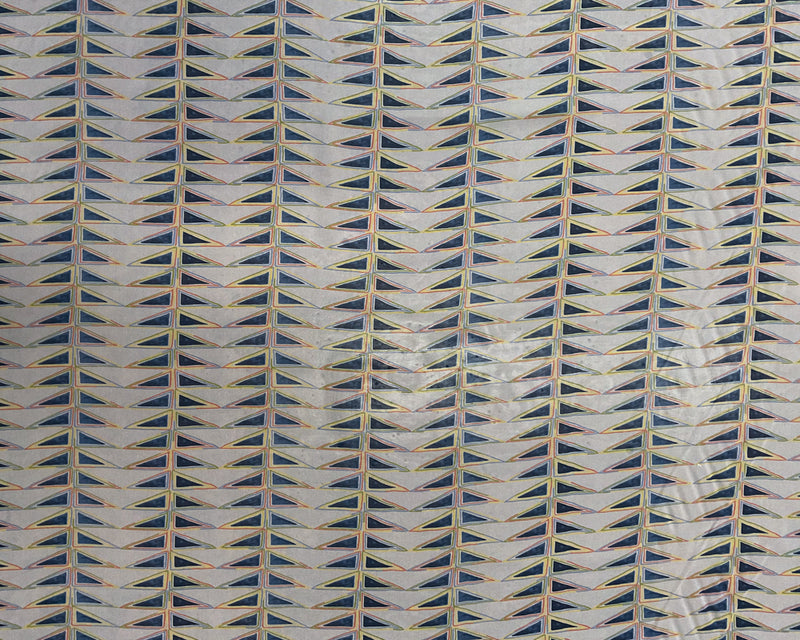 4 YD PC-Gray-Blue-Yellow-Orange-Green Silk Chiffon Designer Remnant Fabric