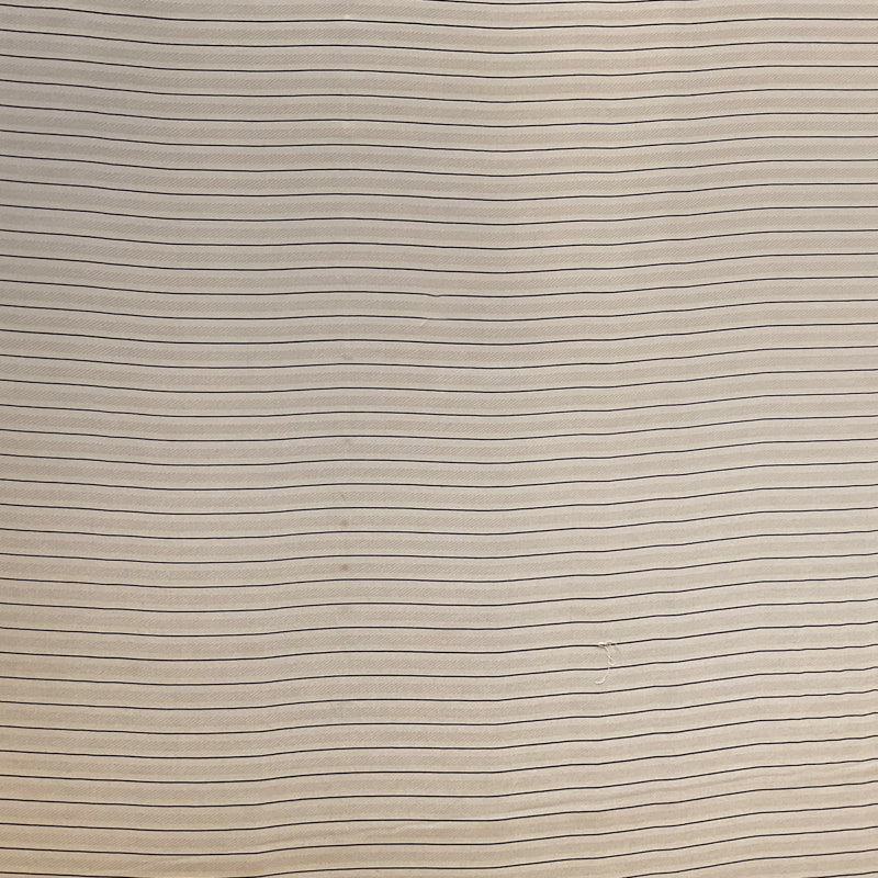3 YD PC-Tan-Ivory-Black Column Stripe Silk Chiffon Designer Remnant Fabric