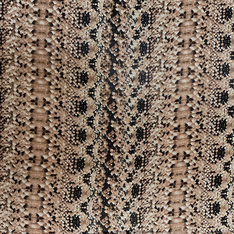 2 1/4 YD PC-Black-Brown-Tan-Ivory Abstract Textured Print Silk Chiffon Designer Remnant Fabric