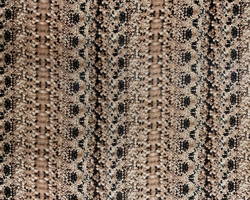 2 1/4 YD PC-Black-Brown-Tan-Ivory Abstract Textured Print Silk Chiffon Designer Remnant Fabric