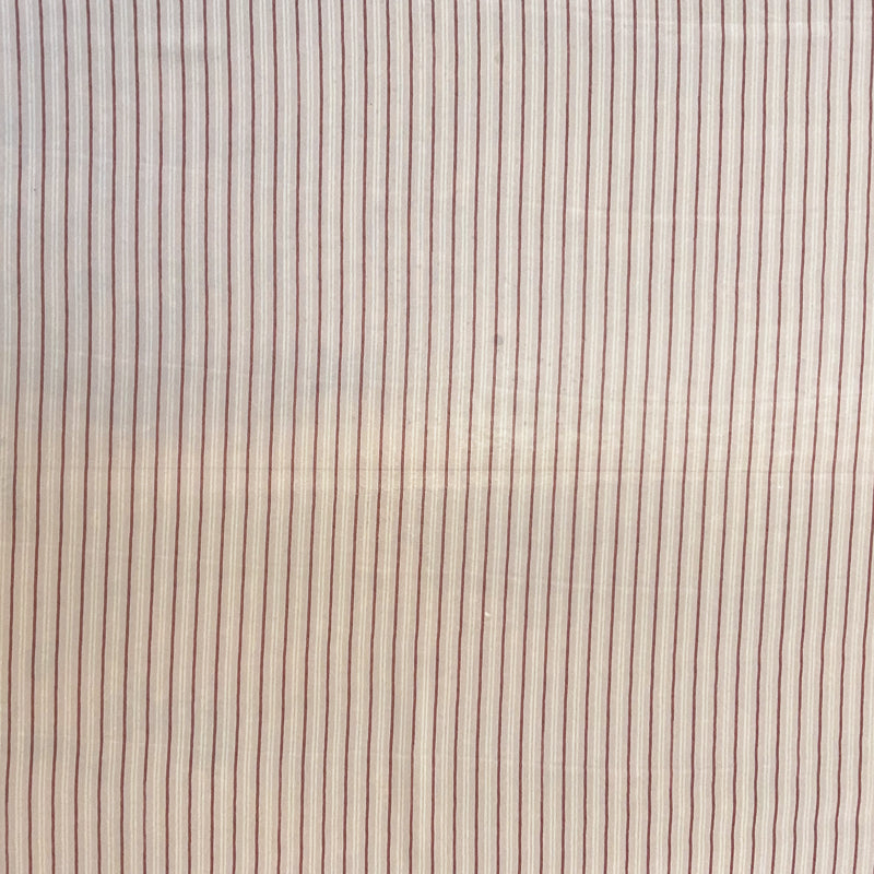 4 1/4 YD PC-Tan-Brown-White Doube Stripe Silk Chiffon Designer Remnant Fabric