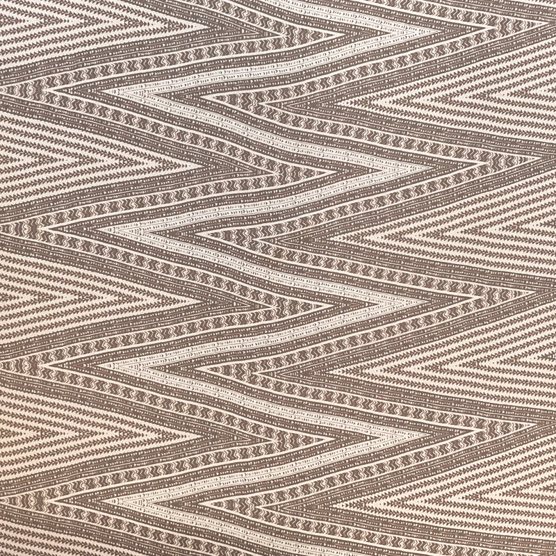 4 1/2 YD PC-Gray-Ivory Chevron Multi Designs Silk Chiffon Designer Remnant Fabric