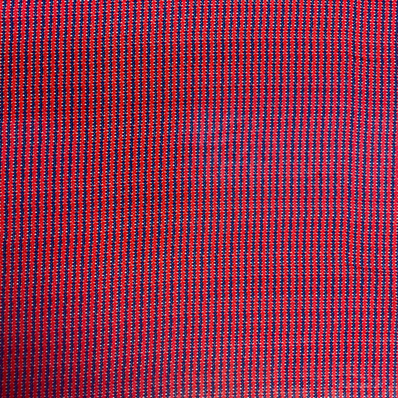 2 YD PC-Red-Blue-White Diamond Stripe Silk Chiffon Designer Remnant Fabric