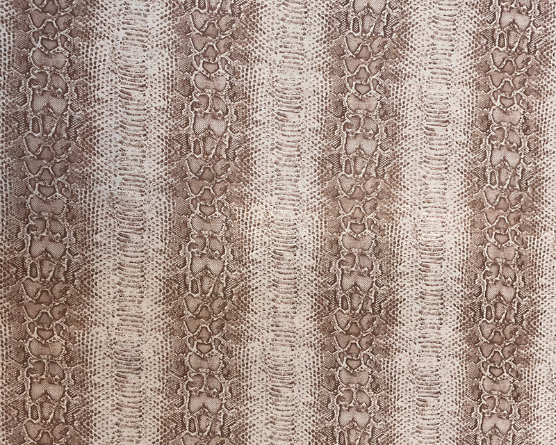 4 1/4 YD PC-Beige-Ivory Snake Print Silk Chiffon Designer Remnant Fabric