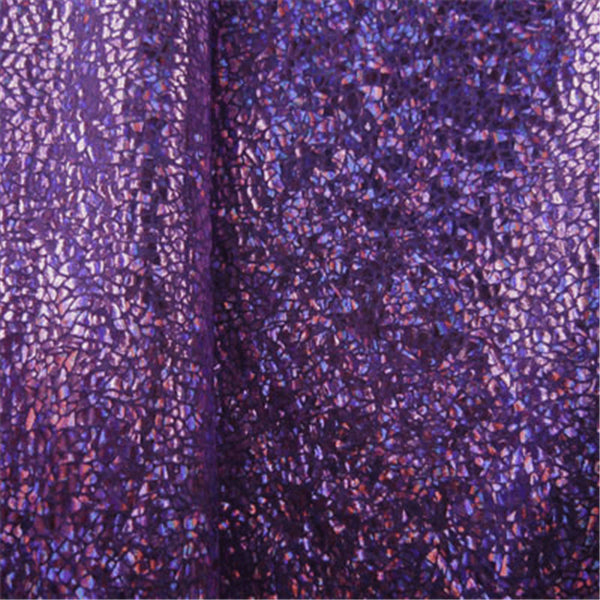 Black/Purple Hologram Spandex Bolt Fabric