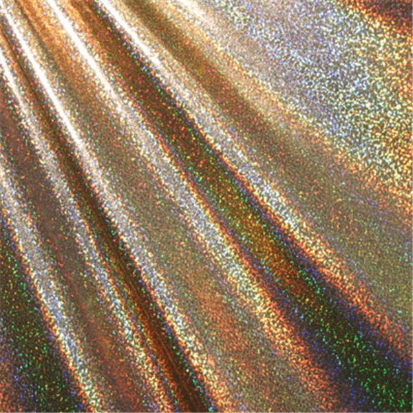 Black/Gold Hologram Mini Dot Bolt Fabric