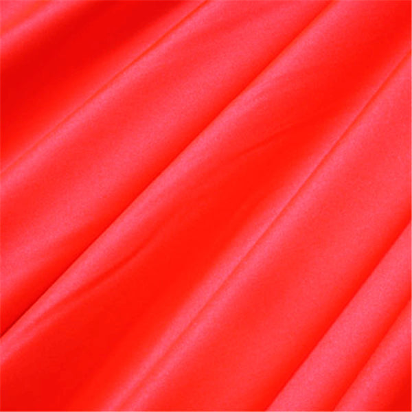 Coral Shiny Tricot Bolt Fabric