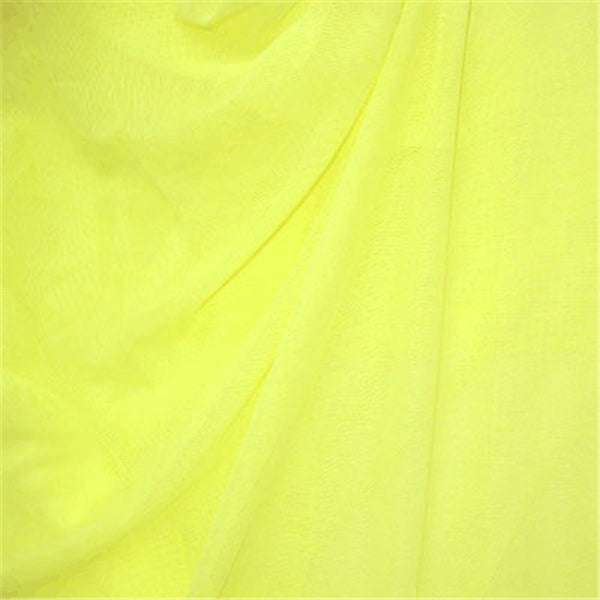 Lemon Yellow Stretch Mesh Bolt Fabric