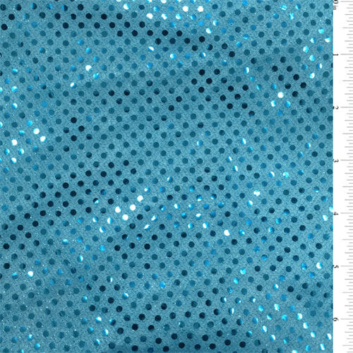 Turquoiuse Sequin Knit Fabric - Reorderable