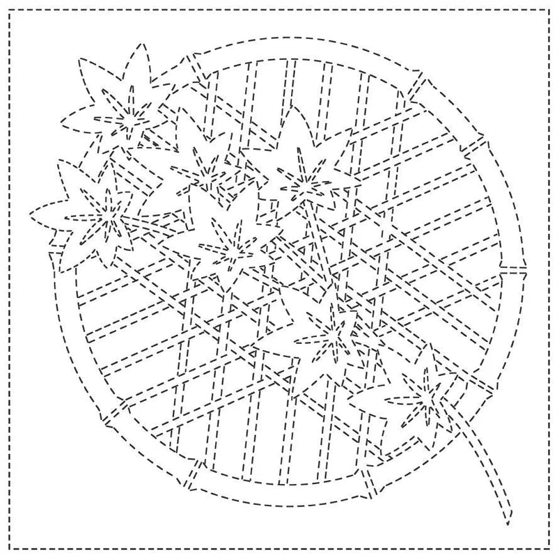 Sashiko Cloth Momiji - White