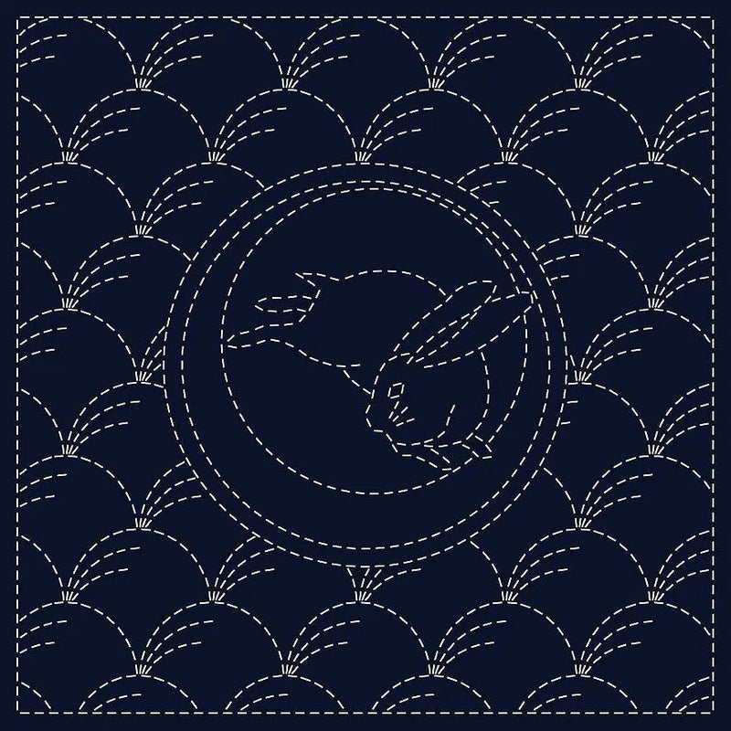 Sashiko Cloth Tsuki-Ni Usagi