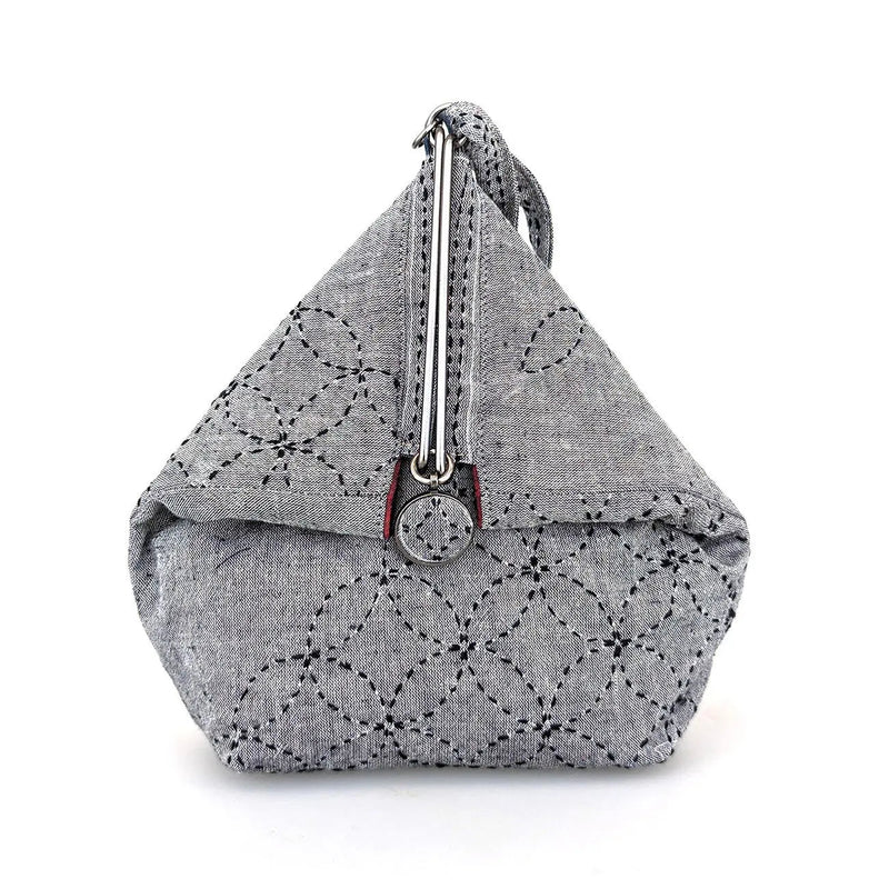 Sashiko slide Clasp Purse Half Kit Black