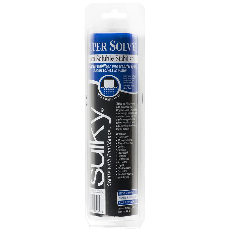 Super Solvy Water Soluble Stabilizer 8in x 9yds