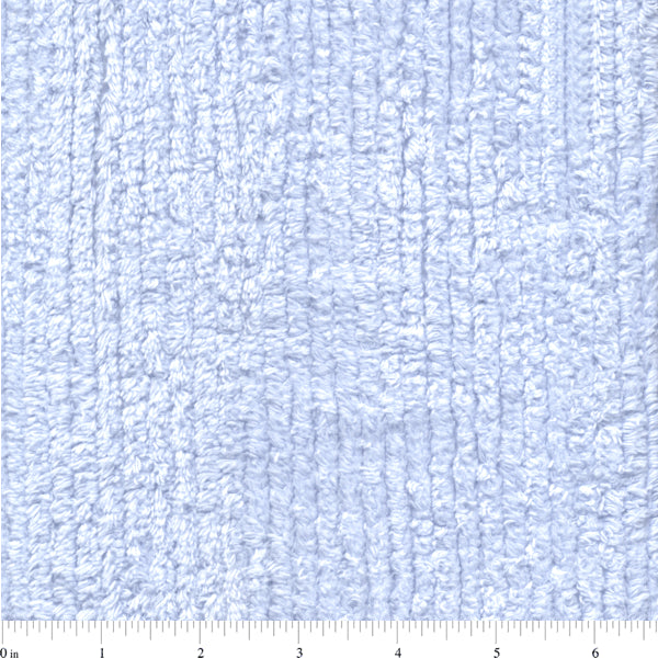 Blue Cotton Chenille Fabric - Reorderable