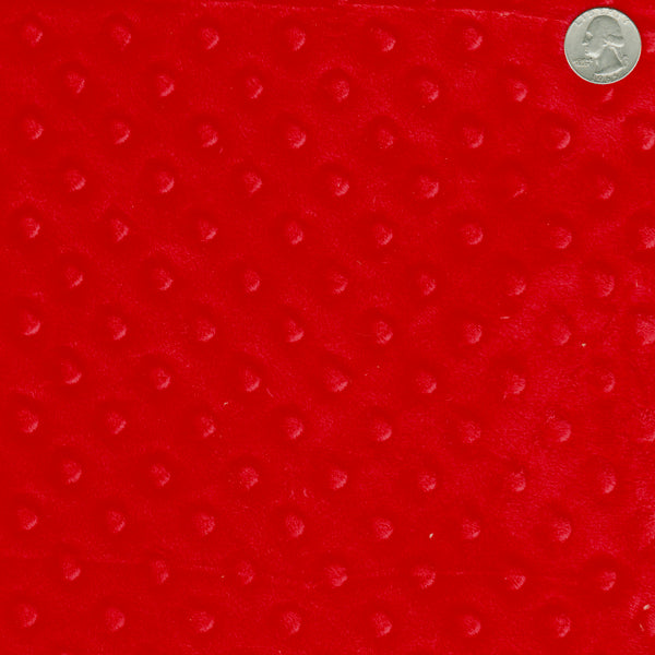 12 YD Bolt-Red Minky Dot Fabric