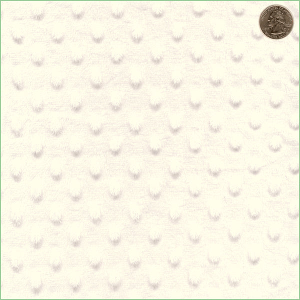 3 YD PC-Ivory Minky Dot Fabric