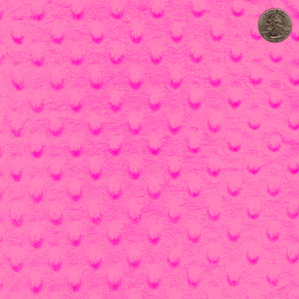 12 YD Bolt-Hot Pink Minky Dot Fabric