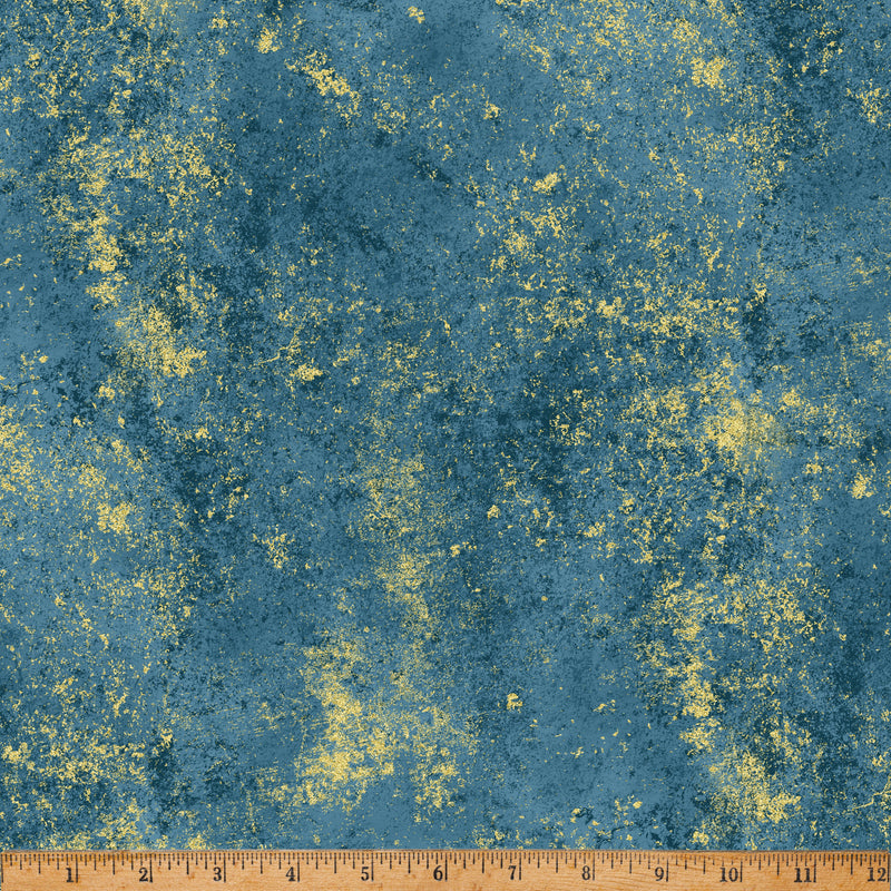 Lake/Gold Holiday Classics & Blenders Cotton 43"/44" Fabric Per Yard